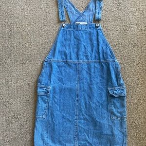 jean pinafore dress